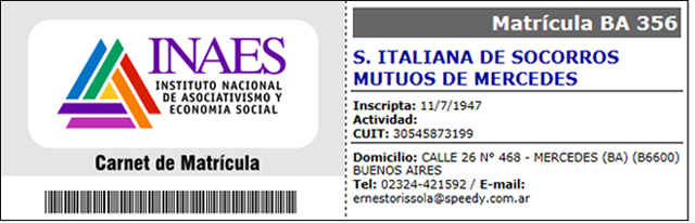 Inaes. Sociedad Italiana